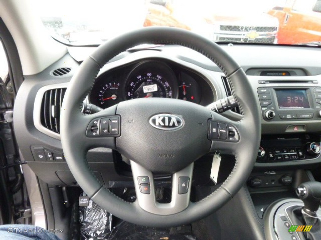 2014 Kia Sportage EX AWD Black Steering Wheel Photo #88352390