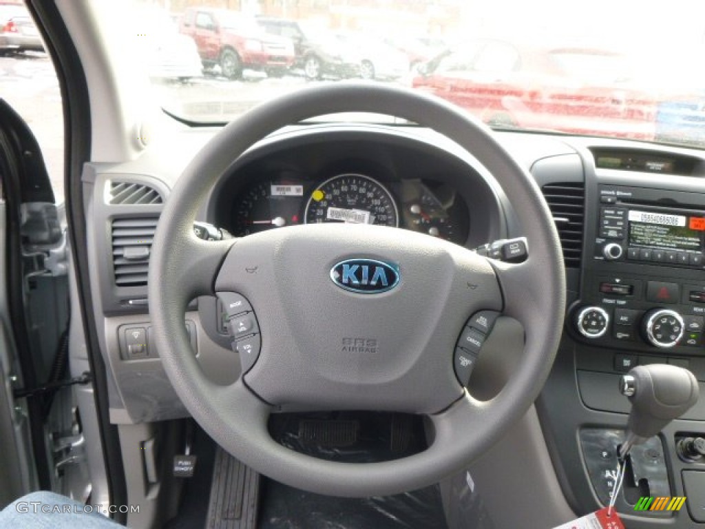 2014 Kia Sedona LX Gray Steering Wheel Photo #88352844