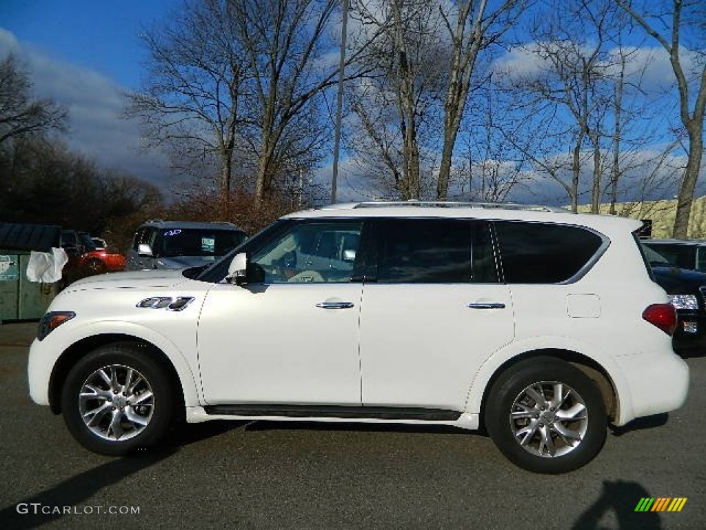Moonlight White 2011 Infiniti QX 56 4WD Exterior Photo #88353830