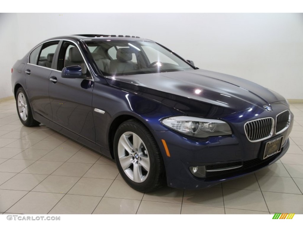 2011 5 Series 528i Sedan - Deep Sea Blue Metallic / Everest Gray photo #1