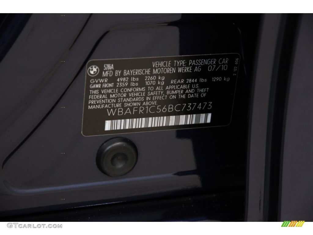 2011 5 Series 528i Sedan - Deep Sea Blue Metallic / Everest Gray photo #33