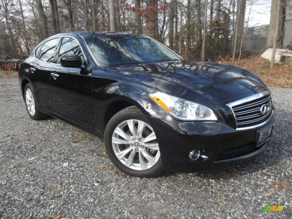 Black Obsidian 2011 Infiniti M 37x AWD Sedan Exterior Photo #88358378