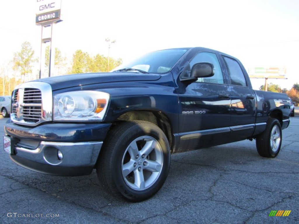 2007 Ram 1500 SLT Quad Cab - Patriot Blue Pearl / Medium Slate Gray photo #3