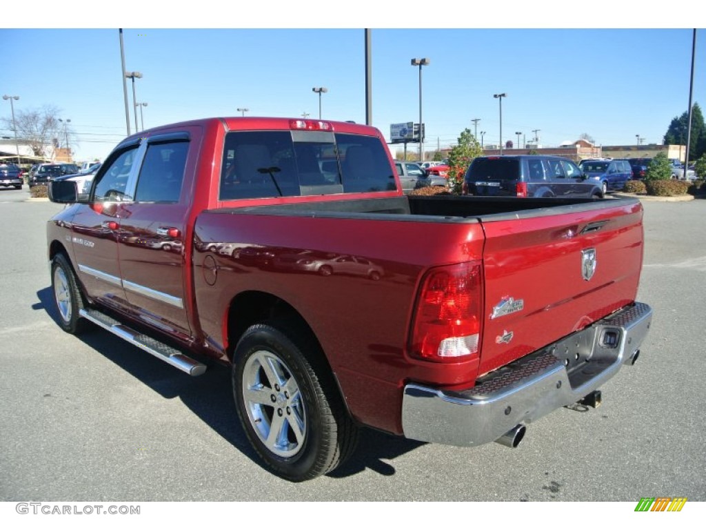 2012 Ram 1500 Big Horn Crew Cab - Deep Cherry Red Crystal Pearl / Dark Slate Gray/Medium Graystone photo #4