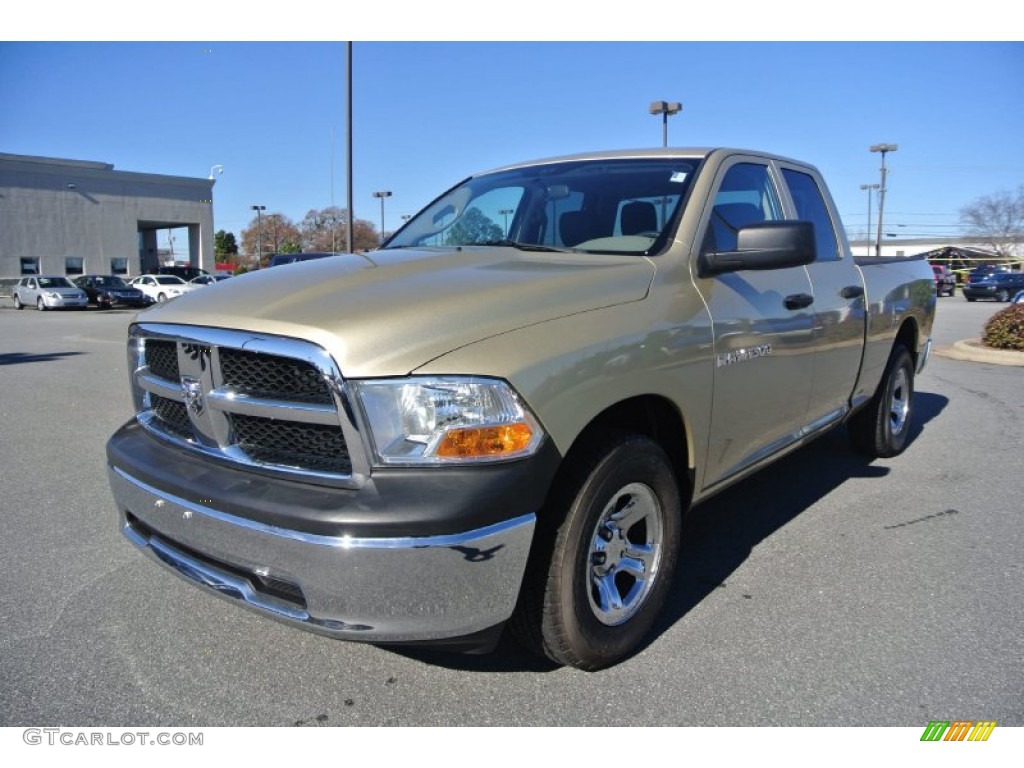 2011 Ram 1500 ST Quad Cab - White Gold / Dark Slate Gray/Medium Graystone photo #1