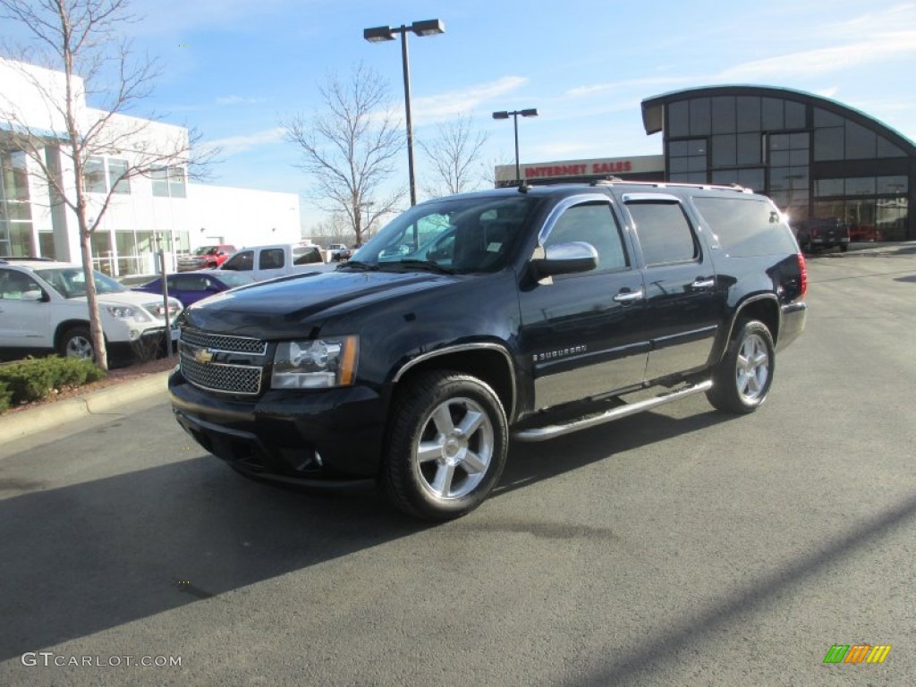 2008 Suburban 1500 LT 4x4 - Dark Blue Metallic / Ebony photo #2