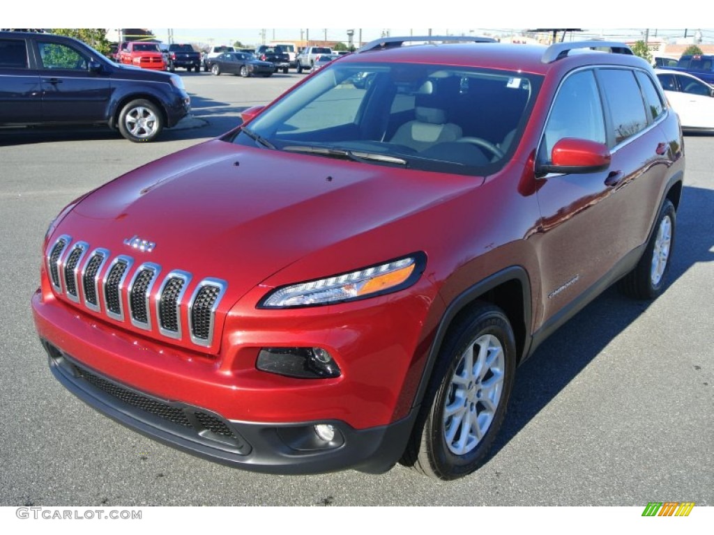 2014 Cherokee Latitude - Deep Cherry Red Crystal Pearl / Iceland - Black/Iceland Gray photo #1