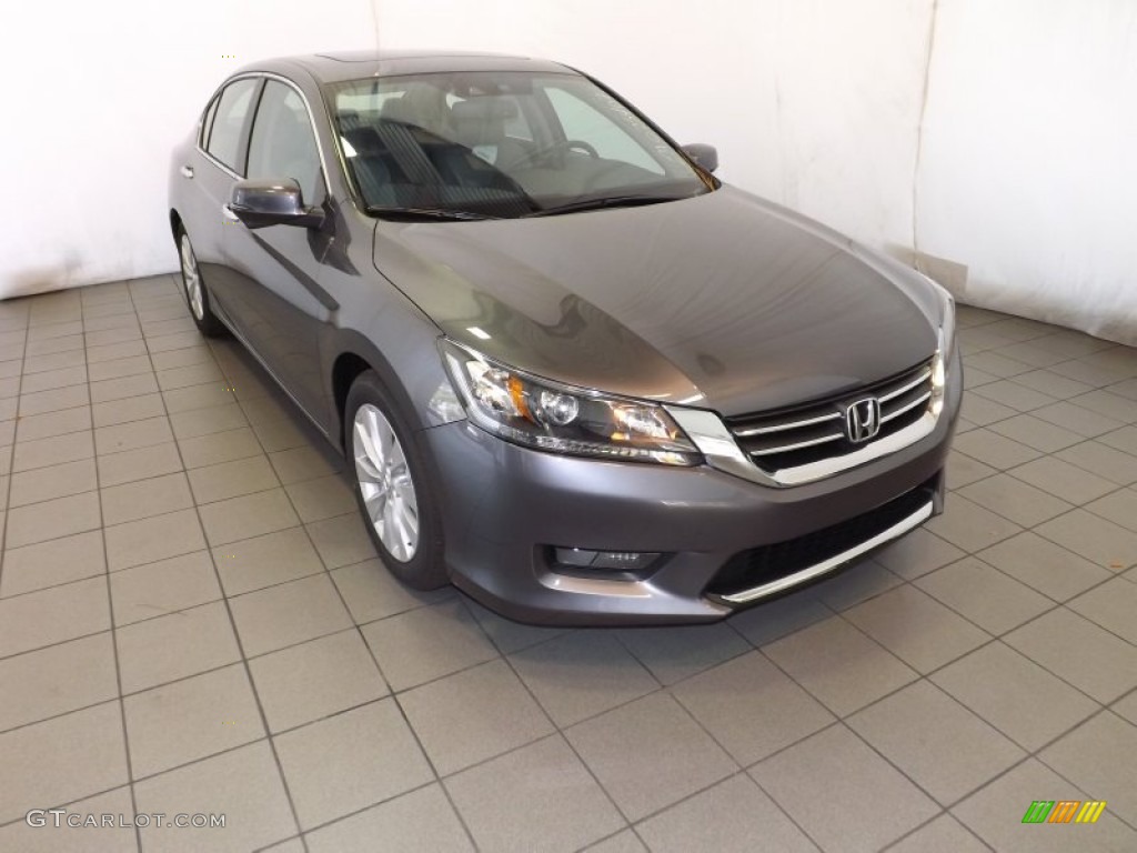 2014 Accord EX-L Sedan - Modern Steel Metallic / Gray photo #1