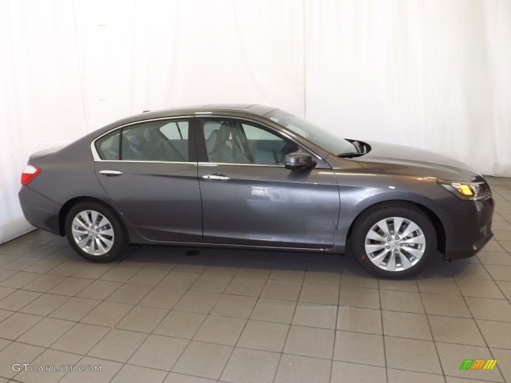 2014 Accord EX-L Sedan - Modern Steel Metallic / Gray photo #5