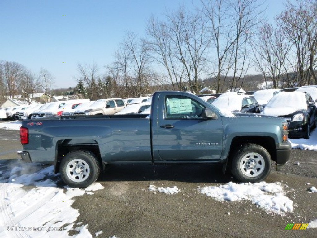 Blue Granite Metallic 2014 Chevrolet Silverado 1500 WT Regular Cab 4x4 Exterior Photo #88365737