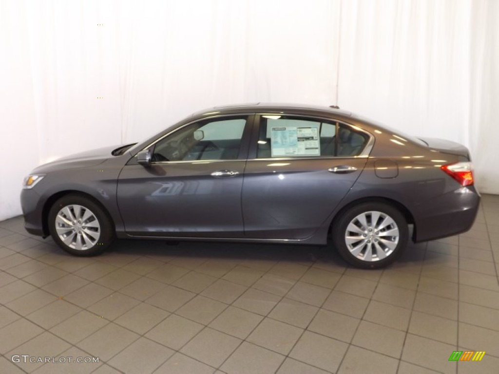 2014 Accord EX-L Sedan - Modern Steel Metallic / Gray photo #8