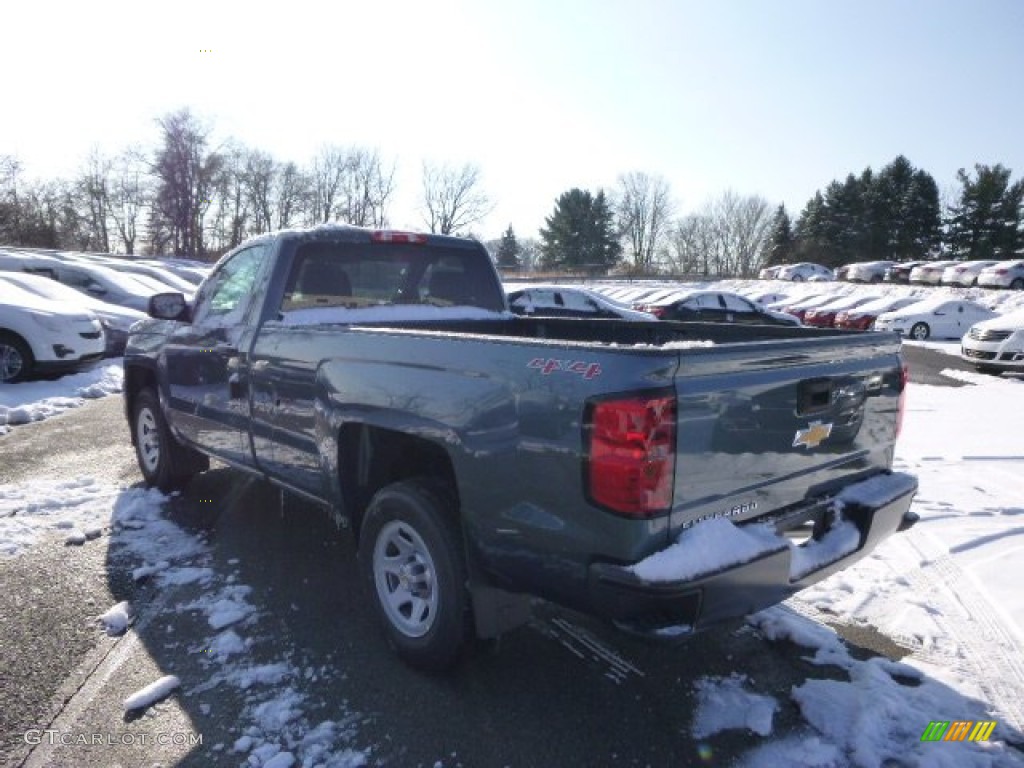 2014 Silverado 1500 WT Regular Cab 4x4 - Blue Granite Metallic / Jet Black/Dark Ash photo #8