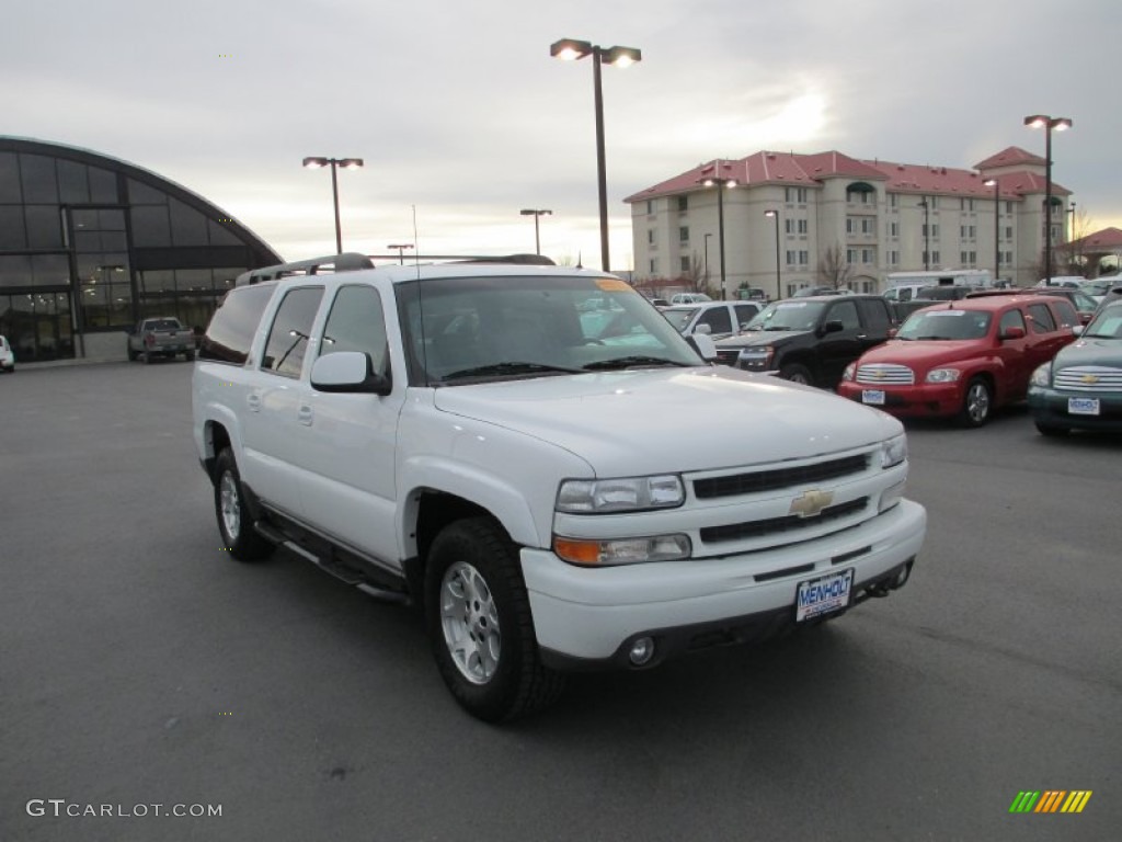 2002 Suburban 1500 LT 4x4 - Summit White / Medium Gray/Neutral photo #1