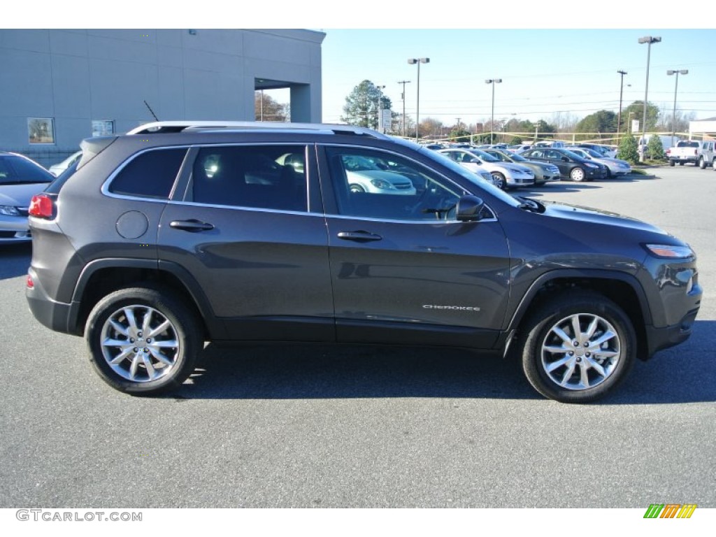 2014 Cherokee Limited 4x4 - Granite Crystal Metallic / Morocco - Black photo #6