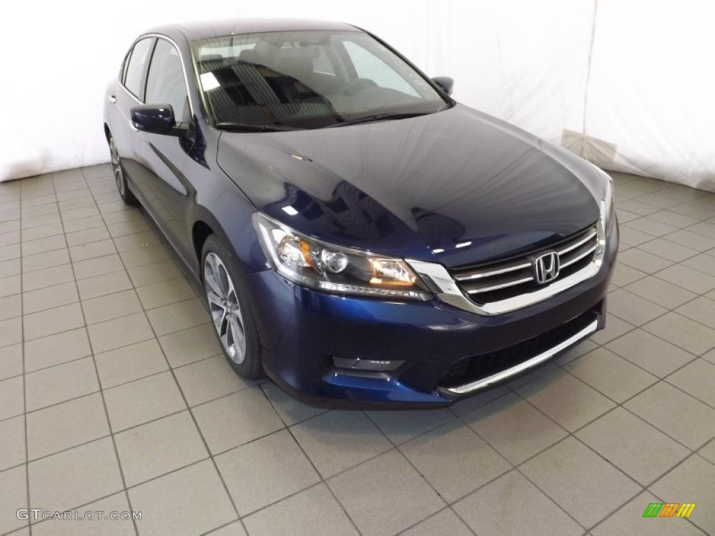 2014 Accord Sport Sedan - Obsidian Blue Pearl / Black photo #1