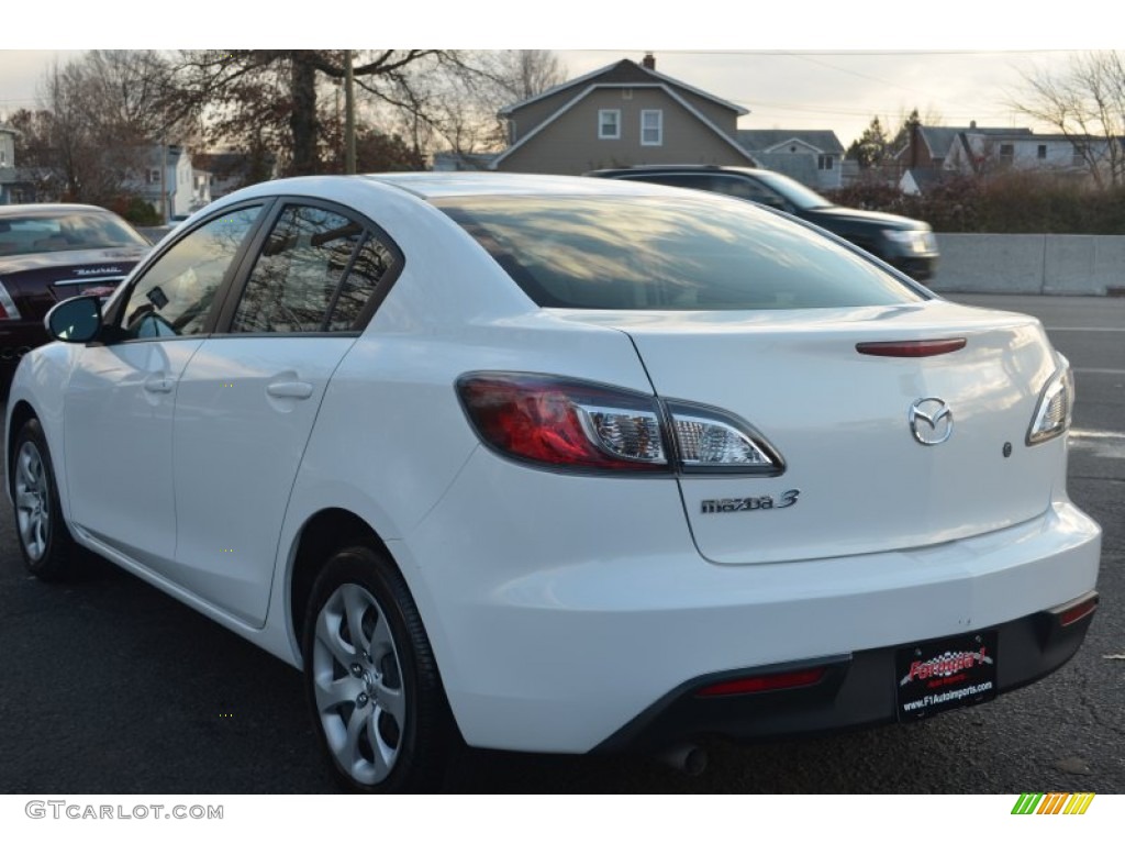 2011 MAZDA3 i Sport 4 Door - Crystal White Pearl Mica / Black photo #7