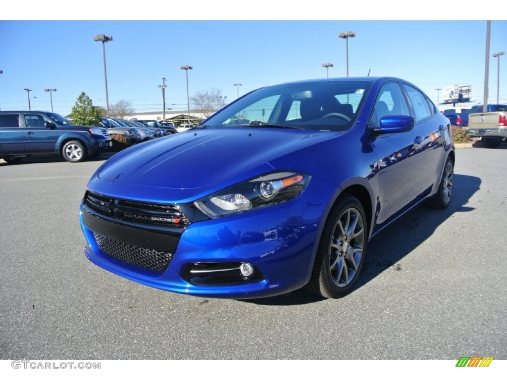 2014 Dart SXT - Blue Streak Pearl Coat / Black/Light Tungsten photo #1