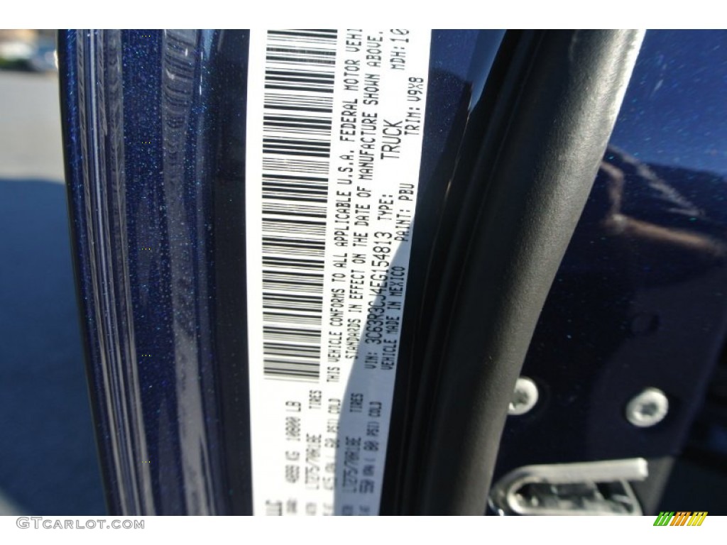 2014 3500 Color Code PBU for True Blue Pearl Photo #88369359