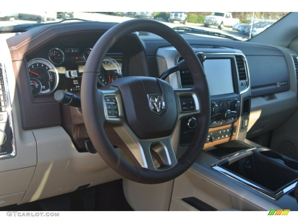2014 3500 Laramie Crew Cab 4x4 Dually - Bright White / Canyon Brown/Light Frost Beige photo #22