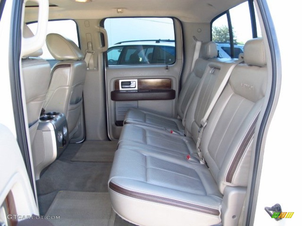 2009 F150 Platinum SuperCrew - White Sand Tri Coat Metallic / Medium Stone Leather/Sienna Brown photo #18