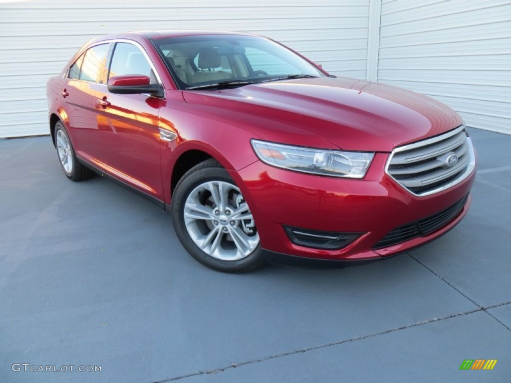 2014 Taurus SEL - Ruby Red / Dune photo #2