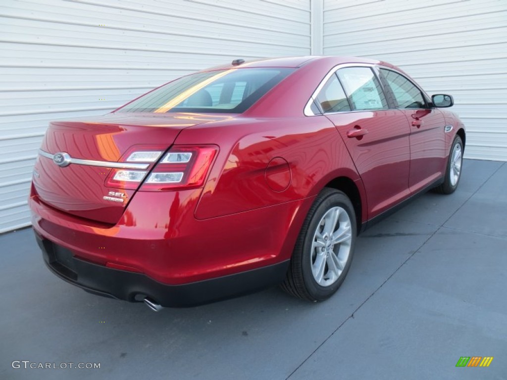 2014 Taurus SEL - Ruby Red / Dune photo #4