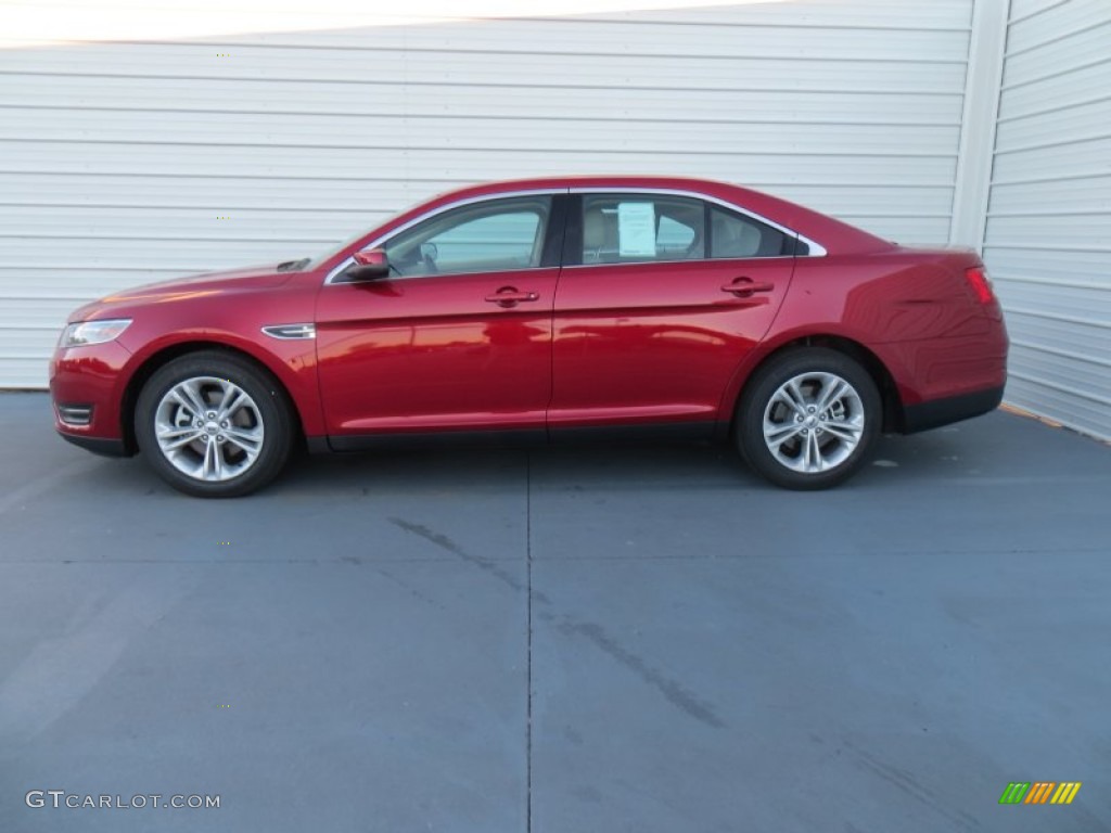 2014 Taurus SEL - Ruby Red / Dune photo #6