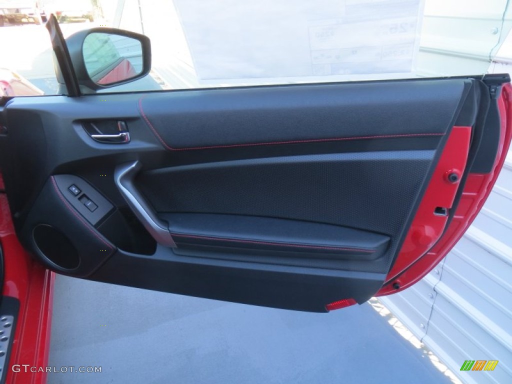 2014 Scion FR-S Standard FR-S Model Black/Red Accents Door Panel Photo #88374515