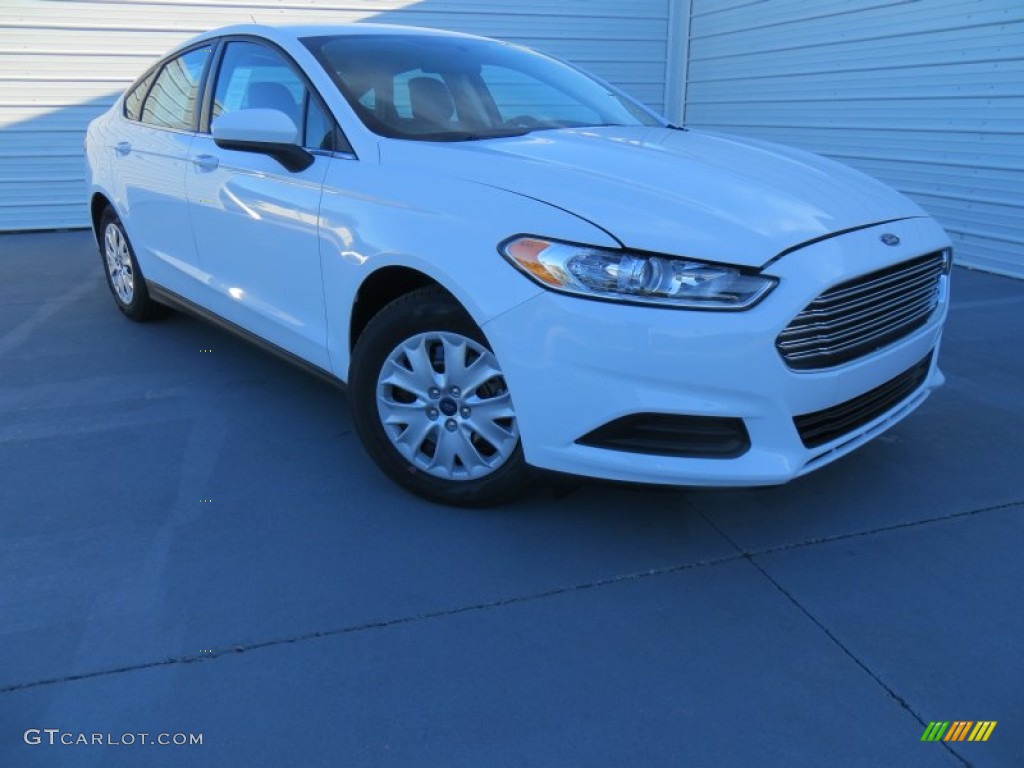 2014 Fusion S - Oxford White / Earth Gray photo #1