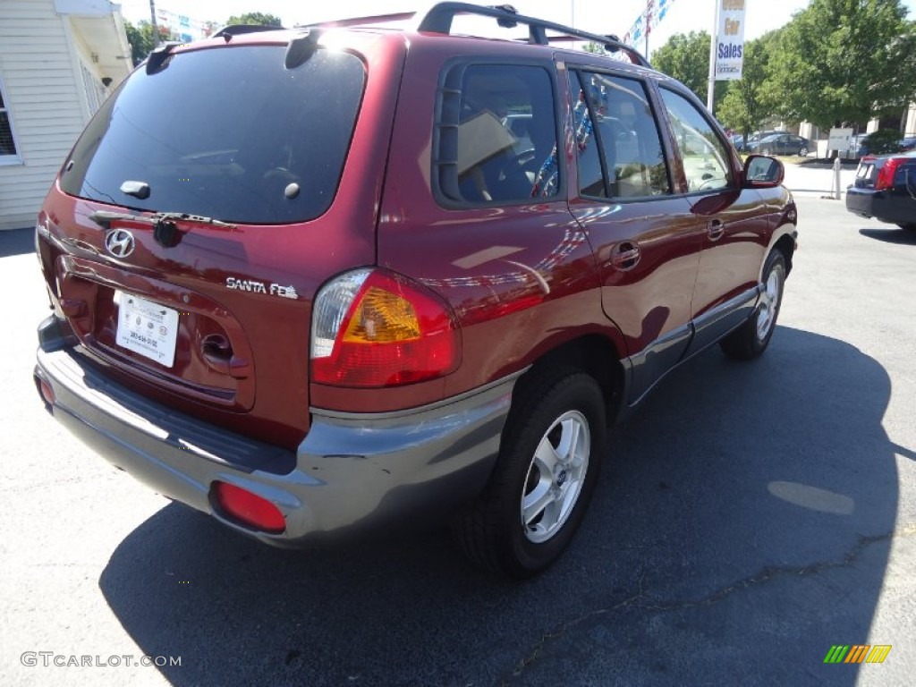 2004 Santa Fe  - Merlot Red / Beige photo #4