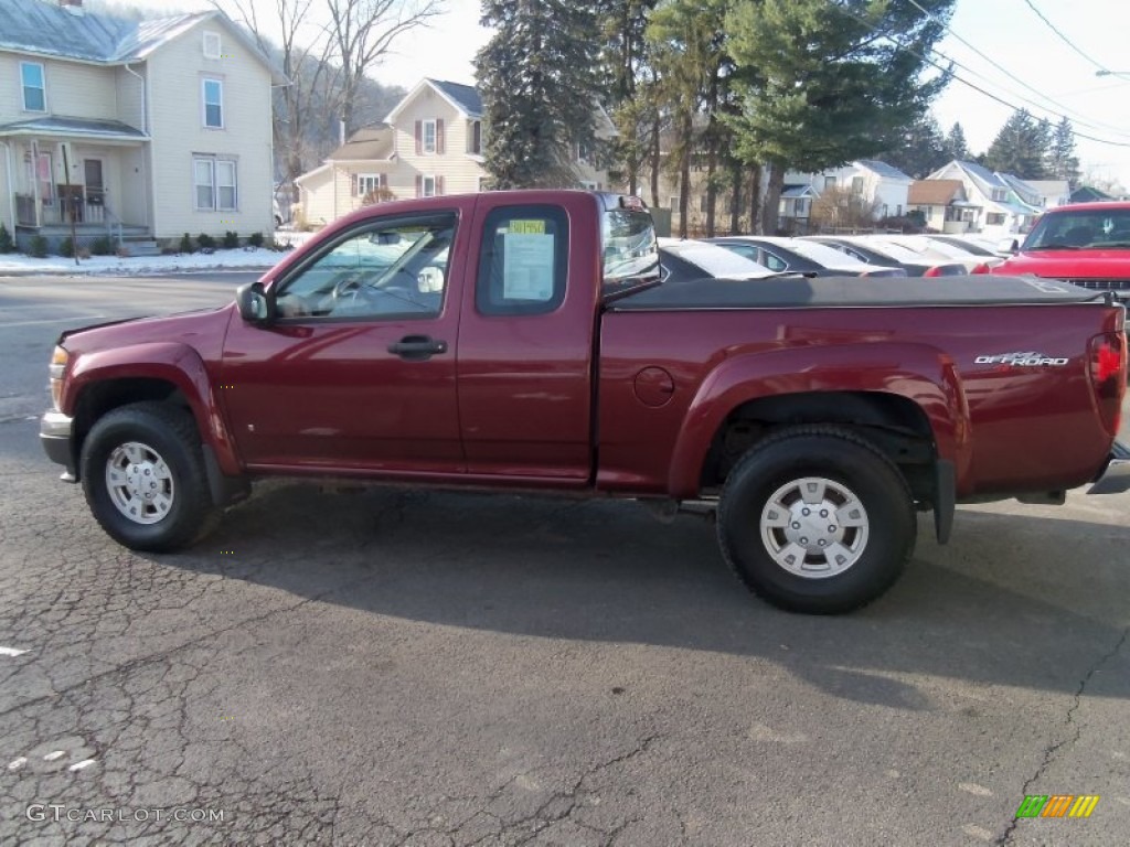 2007 Canyon SLE Extended Cab 4x4 - Sonoma Red Metallic / Dark Pewter photo #5