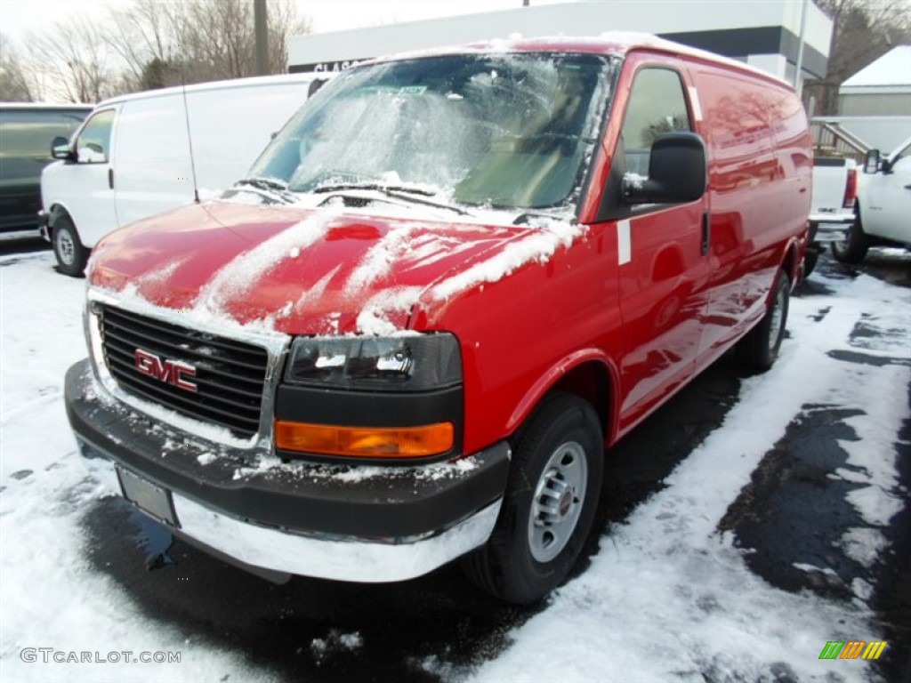 2014 Savana Van 2500 Cargo - Fire Red / Medium Pewter photo #1