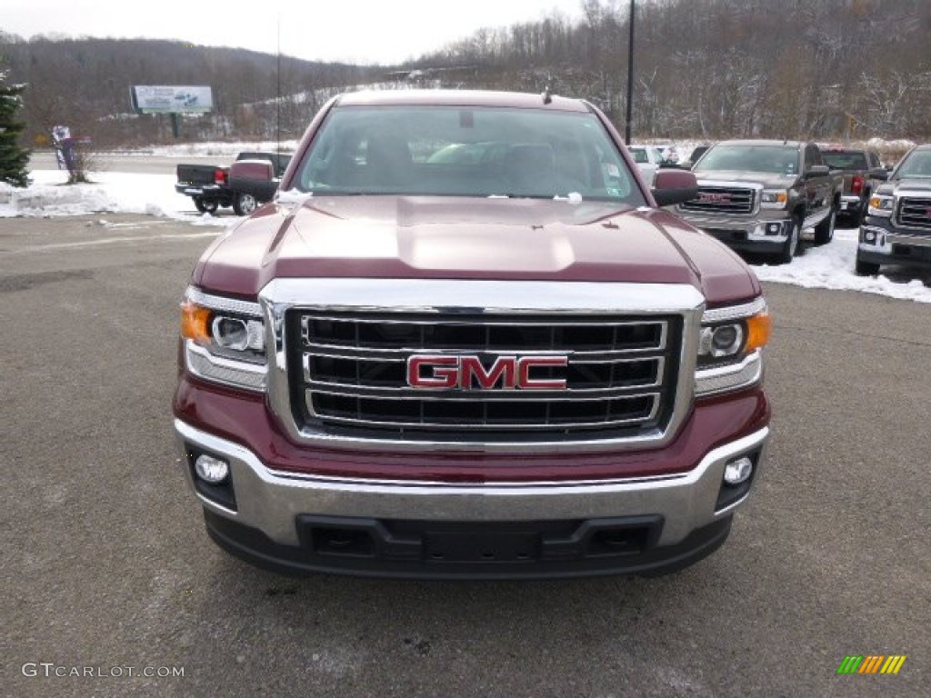 2014 Sierra 1500 SLE Double Cab 4x4 - Sonoma Red Metallic / Jet Black photo #2