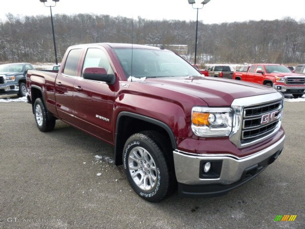 2014 Sierra 1500 SLE Double Cab 4x4 - Sonoma Red Metallic / Jet Black photo #3