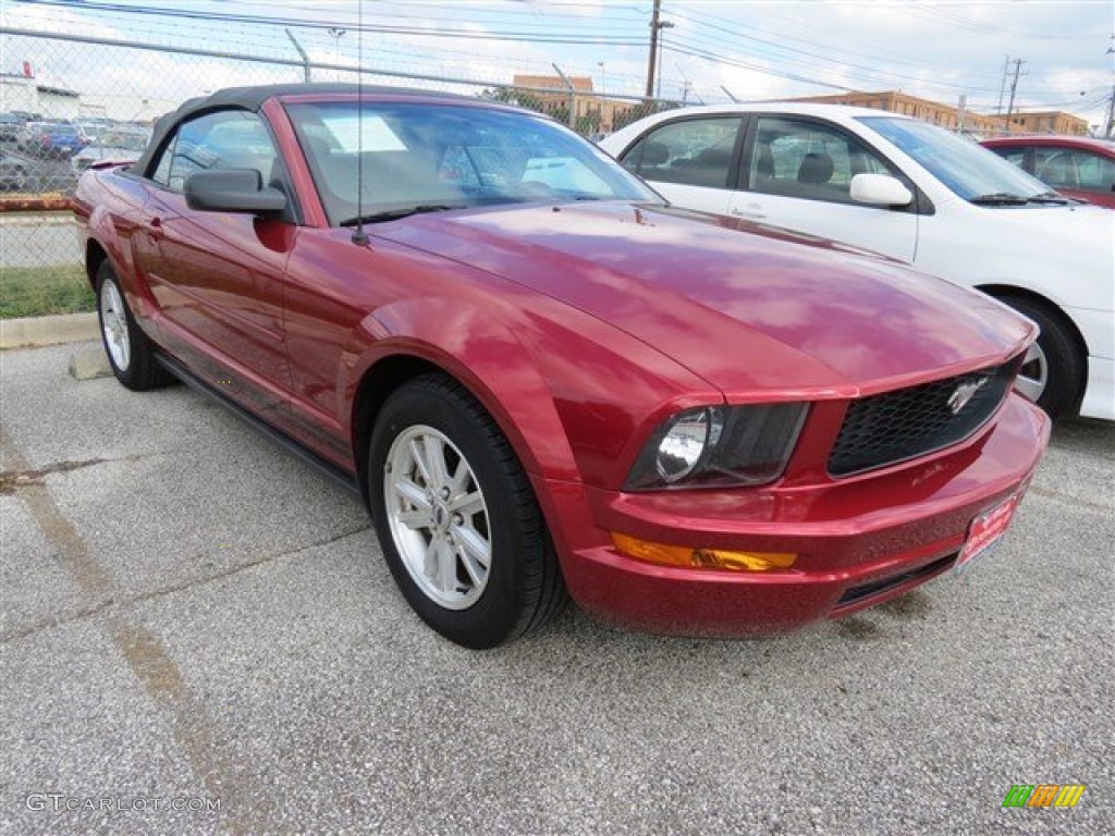 2007 Mustang V6 Premium Convertible - Torch Red / Roush Black/Grey photo #1