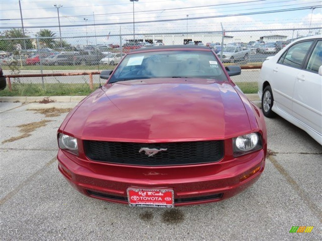 2007 Mustang V6 Premium Convertible - Torch Red / Roush Black/Grey photo #2