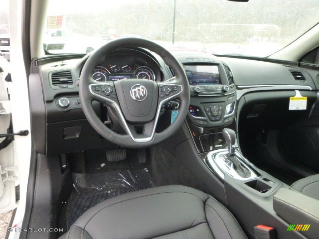 Ebony Interior 2014 Buick Regal FWD Photo #88381508