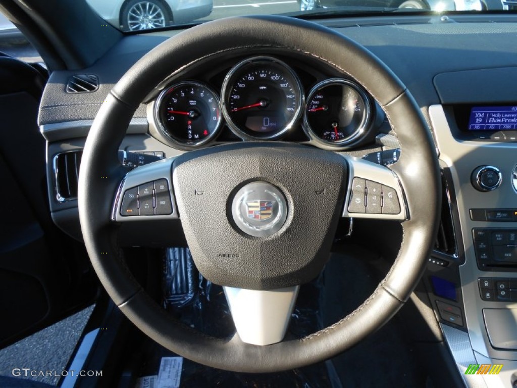 2014 Cadillac CTS 4 Coupe AWD Ebony/Ebony Steering Wheel Photo #88383812