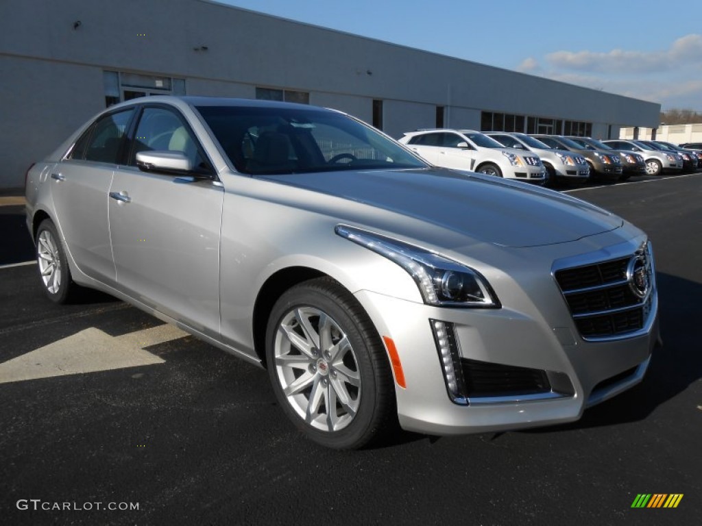 Radiant Silver Metallic 2014 Cadillac CTS Luxury Sedan AWD Exterior Photo #88384640