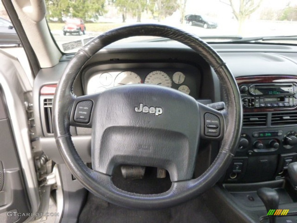 2002 Jeep Grand Cherokee Limited 4x4 Dark Slate Gray Steering Wheel Photo #88384883