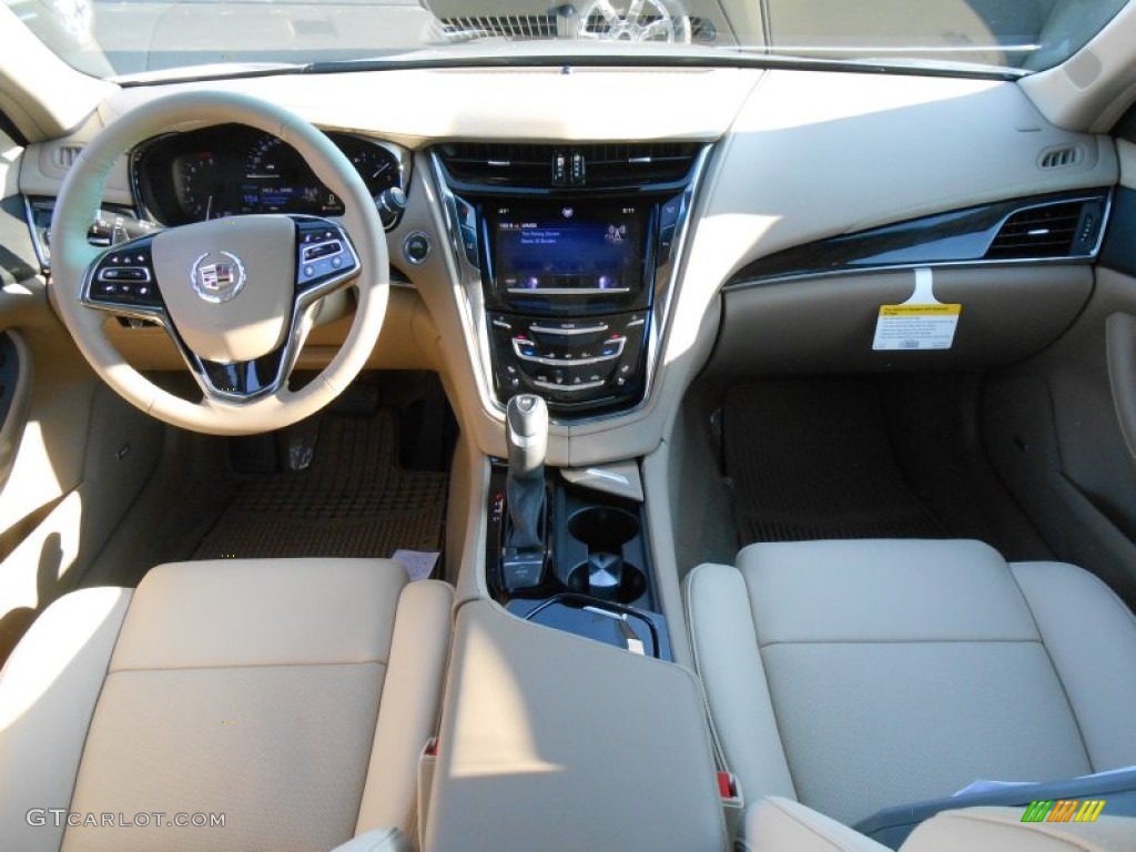 2014 Cadillac CTS Luxury Sedan AWD Light Cashmere/Medium Cashmere Dashboard Photo #88385132