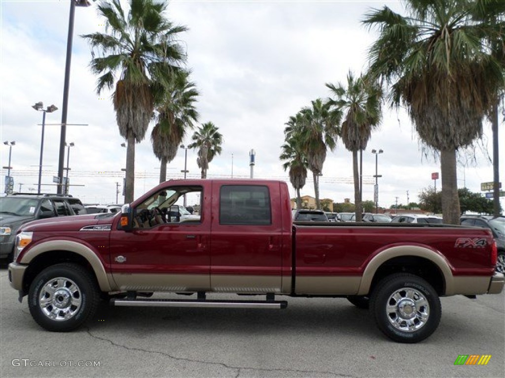 2014 F350 Super Duty King Ranch Crew Cab 4x4 - Ruby Red Metallic / King Ranch Chaparral Leather photo #2