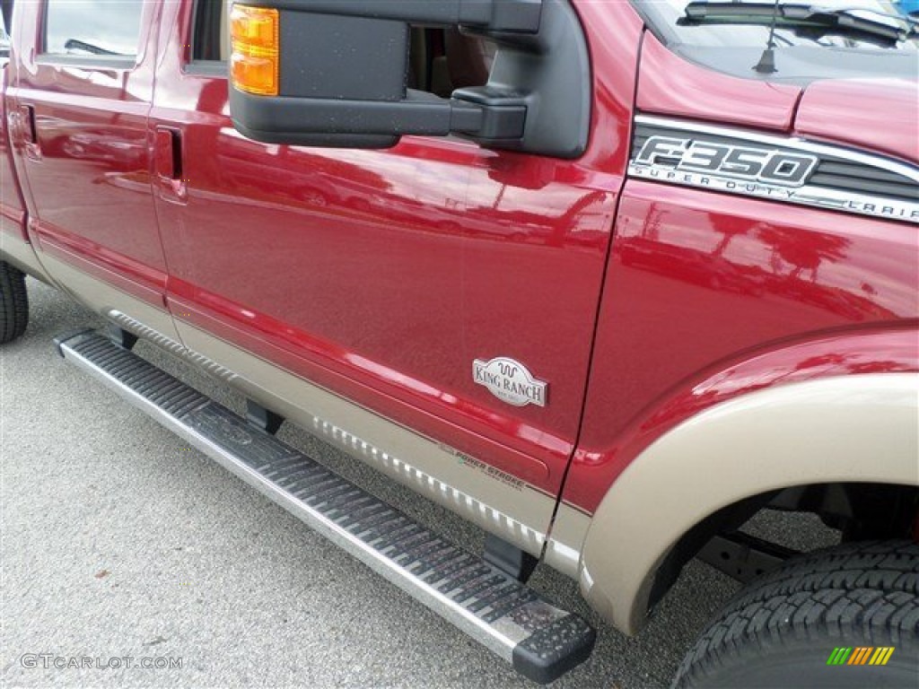 2014 F350 Super Duty King Ranch Crew Cab 4x4 - Ruby Red Metallic / King Ranch Chaparral Leather photo #9