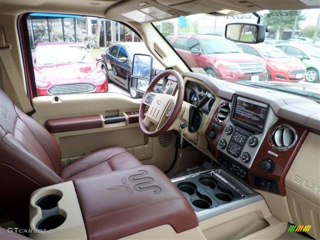 2014 F350 Super Duty King Ranch Crew Cab 4x4 - Ruby Red Metallic / King Ranch Chaparral Leather photo #12