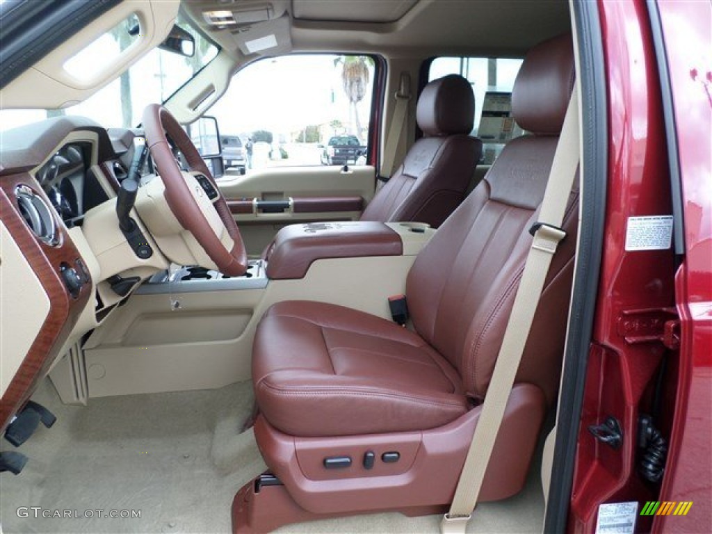 2014 F350 Super Duty King Ranch Crew Cab 4x4 - Ruby Red Metallic / King Ranch Chaparral Leather photo #22