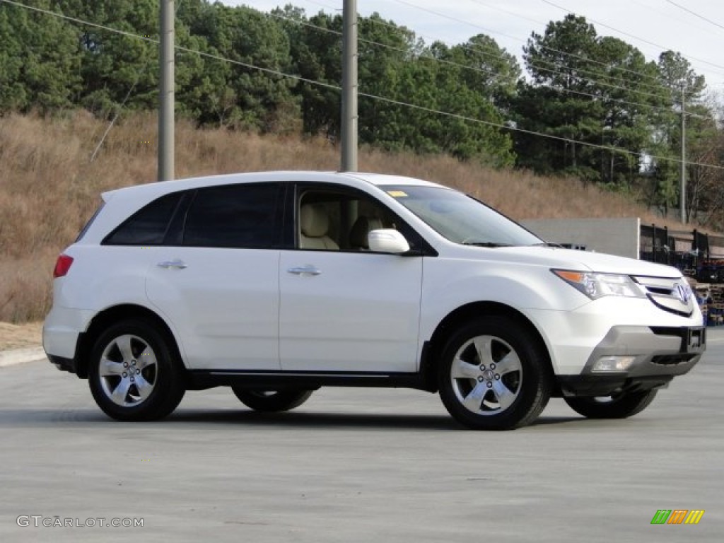 2007 MDX Sport - Aspen White Pearl / Taupe photo #10