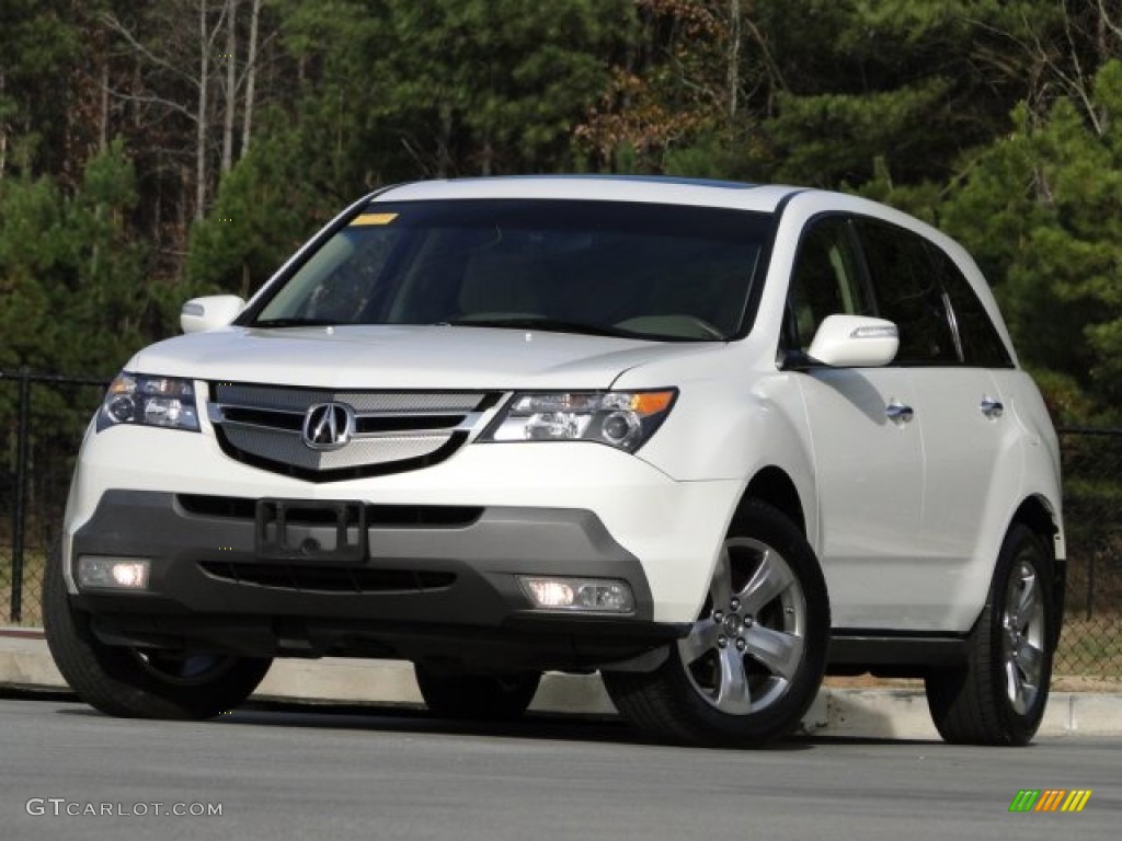 2007 MDX Sport - Aspen White Pearl / Taupe photo #38