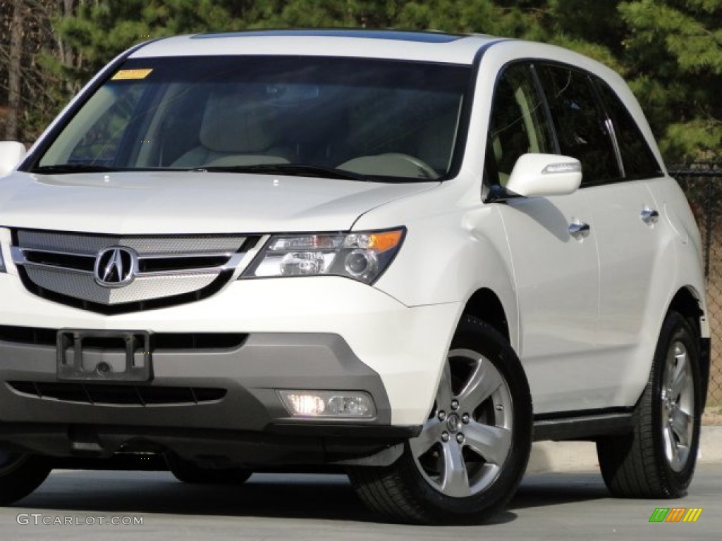 2007 MDX Sport - Aspen White Pearl / Taupe photo #41