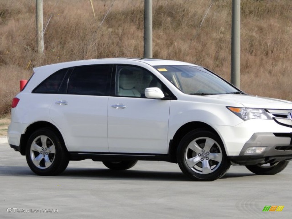 2007 MDX Sport - Aspen White Pearl / Taupe photo #44