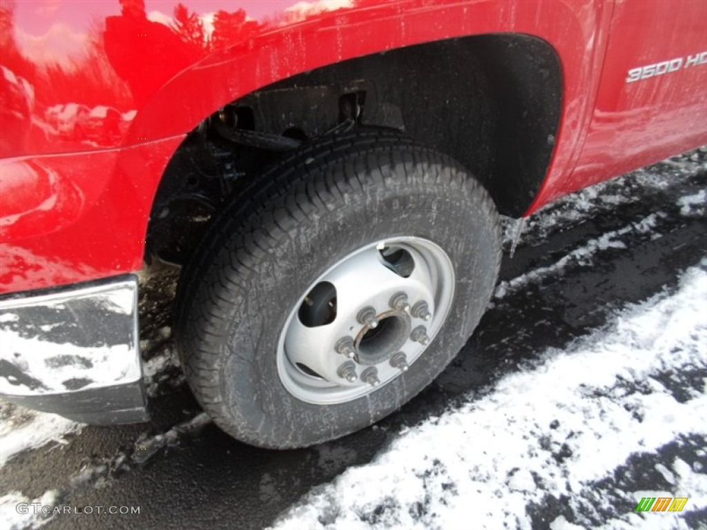 2014 Sierra 3500HD Regular Cab Stake Truck - Fire Red / Dark Titanium photo #3